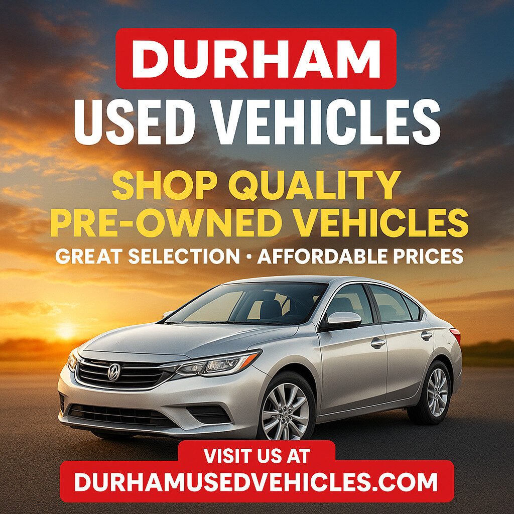 Home 20250516 1850 durham vehicles ad simple compose 01jvckyt3pfvzrtd4mqktf8a4h (1)